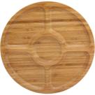 PETISQUEIRA TABLE 2x25x25cm BAMBU NATURAL COM 5 DIVISOES