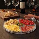 Petisqueira Vidro Monaco, Petisqueira de Vidro 2 Em 1 para Petiscos e Frios Ruvolo