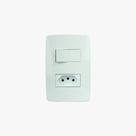Petra Interruptor 1P+ Tomada 2P+T BR Mectronic