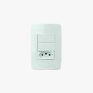Petra Interruptor 2SS + Tomada 2P+T 10A BR Mectronic 39058 Petra Interruptor 2SS + Tomada 2P+T 10A BR Mectronic 39058