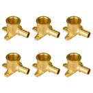 Pex Drop Ear Elbow SUNGATOR de 1/2 polegada, pacote com 6 unidades, latão NSF UPC