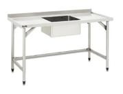 Pia 180x65x90 Inox com 1 Cuba 50x40x25 Fritomaq