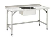 Pia 180x65x90 Inox com 1 Cuba 60x50x33 Fritomaq