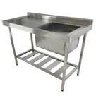 Pia Aço Inox Industrial 130x60x90 cm Cuba Direita Nortinox
