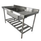 Pia Aço Inox Industrial 130x70x90 cm Cuba Grande Cubão Centralizada Nortinox