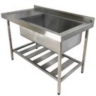 Pia Aço Inox Industrial 130x70x90 cm Cuba Grande Cubão Direita Nortinox