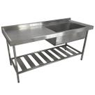 Pia Aço Inox Industrial 150x70x90 cm Cuba Grande Cubão Direita Nortinox Pia Aço Inox Industrial 150x70x90 cm Cuba Grande Cubão Direita Nortinox