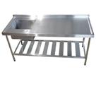 Pia Aço Inox Industrial 180x60x90 cm Cuba Esquerda Loja da Cozinha