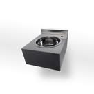 Pia Assepsia Inox 40x35cm 1 Cuba 25cm Mão Francesa Ideal Inox