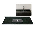 Pia Cozinha Granito Verde Ubatuba 150cm Cuba Inox Funda 14cm
