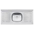 Pia de Apoio Tramontina New Raggi 40 em Aço Inox 120 x 52 cm