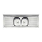 Pia de Apoio Tramontina Ribon 2C 34 em Aço Inox 160 x 60 cm Perfecta