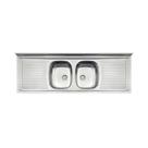 Pia De Apoio Tramontina Ribon 2c 34 Em Aço Inox 180 X 55 Cm