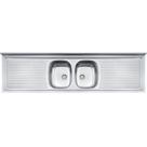 Pia De Apoio Tramontina Ribon 2C 34 Em Aço Inox 200 X 55 Cm