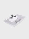 Pia de Banheiro Embutir 60cm Branco Milano - On Móveis