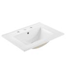 Pia de banheiro Modway Cayman 24 White Ceramic