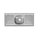 Pia de Cozinha 55x120cm Com Cuba Central 100% Inox Embutida Cor: Inox Pia de Cozinha 55x120cm Com Cuba Central 100% Inox Embutida Cor: Inox