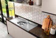 Pia de Cozinha em Aço Inox de 150cmx53cm Concretada sem Válvula Plus 30 Pia de Cozinha em Aço Inox de 150cmx53cm Concretada sem Válvula Plus 30