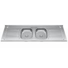 Pia de Cozinha em Inox com 2 Cubas 160 cm 30316 Ghel Plus