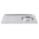 Pia de cozinha Ghel Plus em Inox 120x53 com cuba Direita