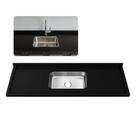 Pia de Cozinha Granito São Gabriel Negresco 200cm Cuba Inox