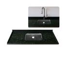 Pia de Cozinha Granito Verde Ubatuba 100cm Cuba Inox N1 Rasa