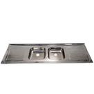 Pia de Cozinha Inox Cuba Dupla 180 x 52cm - FABPIA01170101 - FABRINOX Pia de Cozinha Inox Cuba Dupla 180 x 52cm - FABPIA01170101 - FABRINOX