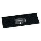 Pia De Cozinha Mármore Sintético 150x55cm Com Cuba Aço Inox Multimóveis CR20474 Preto