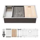 Pia de cozinha Undermount Workstation Kichae 32x19 calibre 16