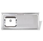 Pia de inox 1,20 x 0,53 lisa cuba deslocada para esquerda