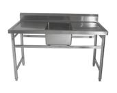 Pia de Inox 140cm Cuba Central de 50x40x25cm FrigoPro