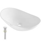 Pia de vaso VEVOR oval em cerâmica branca de 23,3 x 14,2 cm, bancada