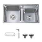 Pia Dupla de Cozinha Inox 68x39x20 Belcca Pcd201-01