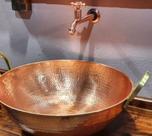 Pia Estilo Tacho De Cobre Com Torneira Retrô E Válvula