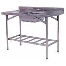 Pia Industrial Benfati Inox 430 70x60cm Paneleiro Gradeado com 1 Cuba 500GR