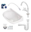 Pia Lavatório Banheiro 5,5lc/ Torneira Sifão Fita Veda Rosca Pia Lavatório Banheiro 5,5lc/ Torneira Sifão Fita Veda Rosca