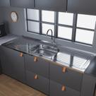 Pia para Cozinha Monobloco Inox 150x53cm Forminox