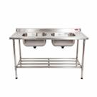 Pia para Restaurante, Cozinha, Padaria Total Inox Grande 2 m Total Inox 2 pias - IMECA
