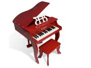 Piano de cauda turbo infantil 30 teclas vermelho