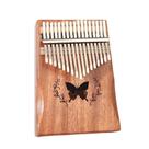 Piano de polegar Kalimba de 17 teclas de madeira com design de borboleta Piano de polegar Kalimba de 17 teclas de madeira com design de borboleta