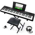 Piano de teclado Alesis Melody 61 para iniciantes com acessório