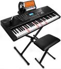 Piano de teclado eletrônico portátil JIKADA 61 teclas com acessórios