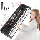Piano de teclado TWFRIC de 61 teclas com tela de LED e microfone para crianças