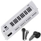 Piano elétrico Pyle PKBRD37WT de 37 teclas com alto-falantes e microfone