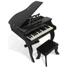 Piano infantil custom sound 30 teclas cor preto kids ckpi 30