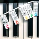 Piano Note Strips BEATBIT com Solfege para teclado de 88/76 teclas