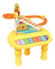 Piano Patinho Feliz 2 Em 1 Diversão Infantil Teclado Luz Som