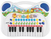Piano Teclado Musical Infantil Azul Menino Gravador Sons
