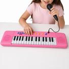 Piano Teclado Musical Infantil Microfone Educativo Karaoke Cor Rosa Presente Criança Órgão Completo Piano Teclado Musical Infantil Microfone Educativo Karaoke Cor Rosa Presente Criança Órgão Completo