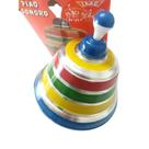Pião Sonoro Sino Grande de Metal Brinquedo Divertido Clássico